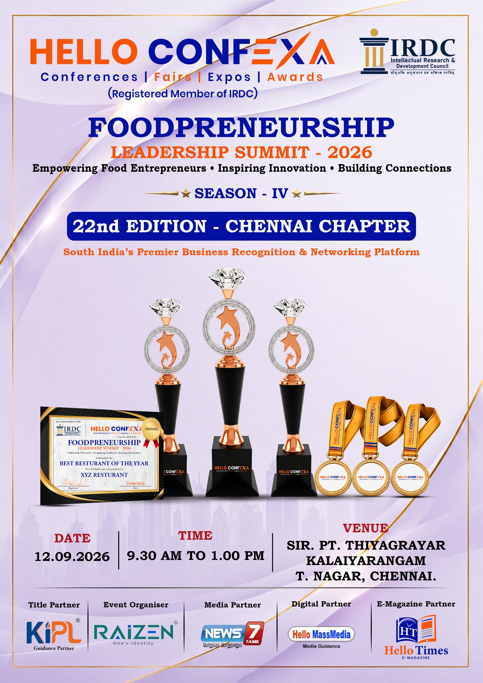 Foodpreneurship Leadership Summit - Chennai Chapter